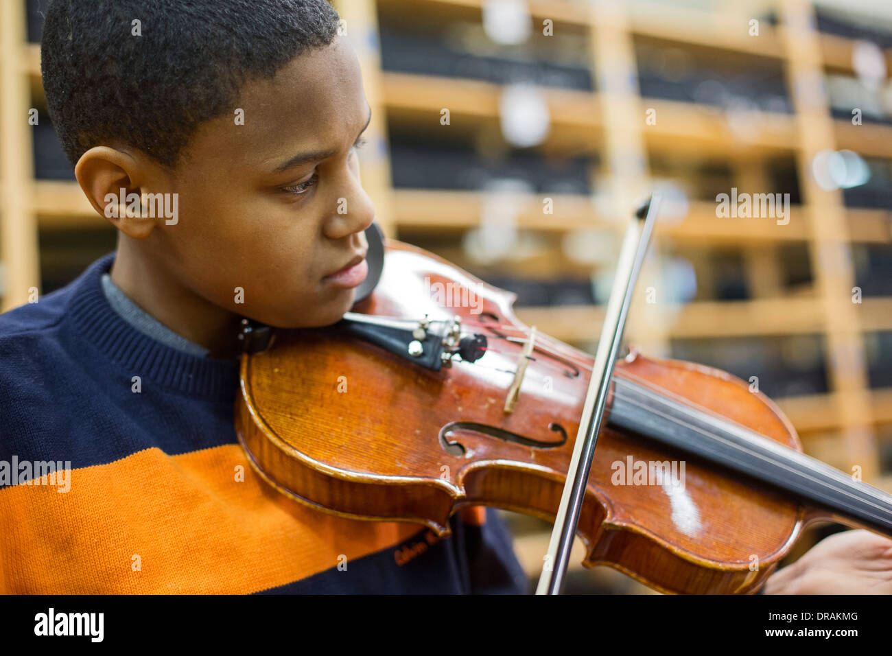 High School Music Class Banque D'Images