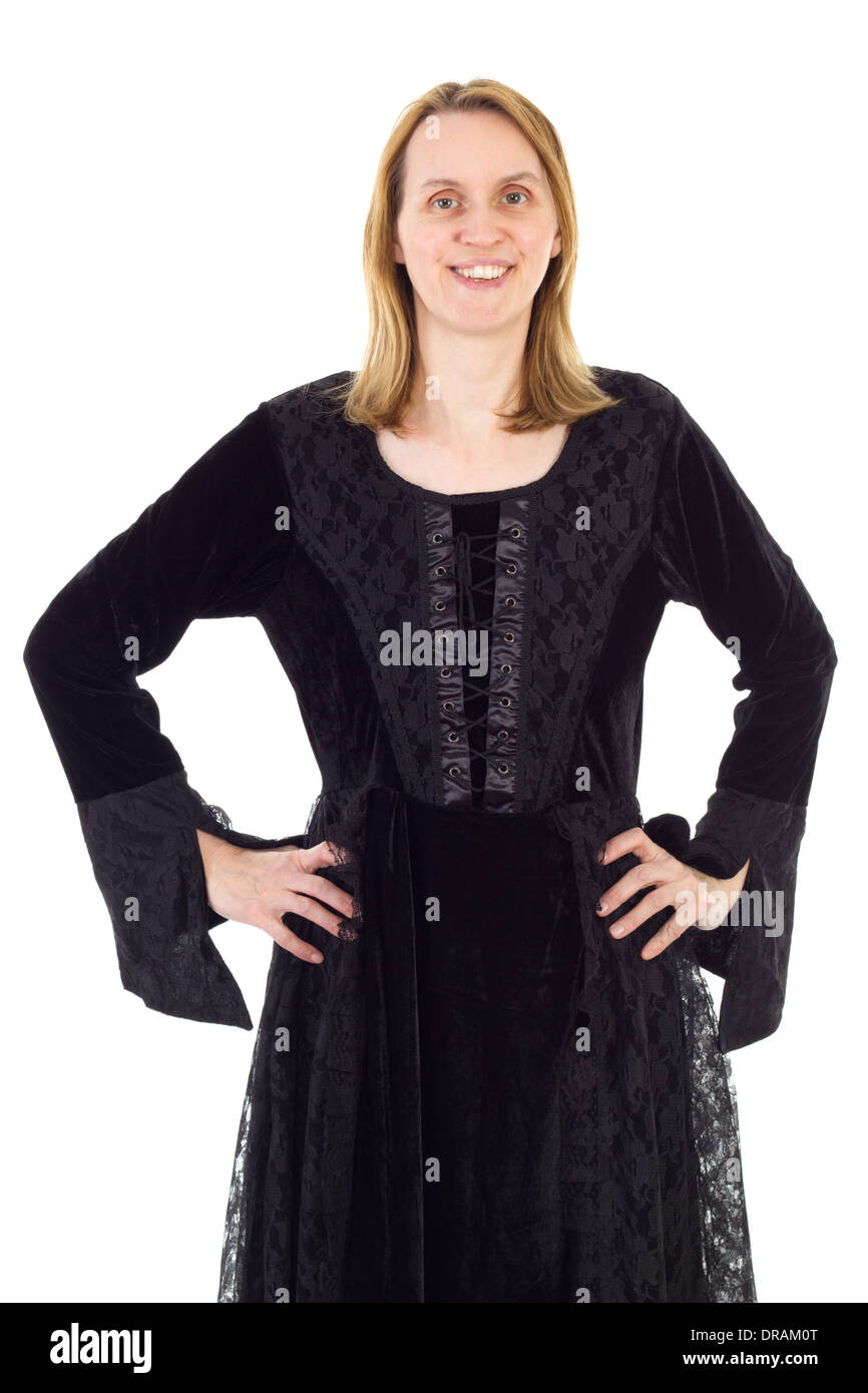 Blonde femme vivant dans l'âge des ténèbres Banque D'Images