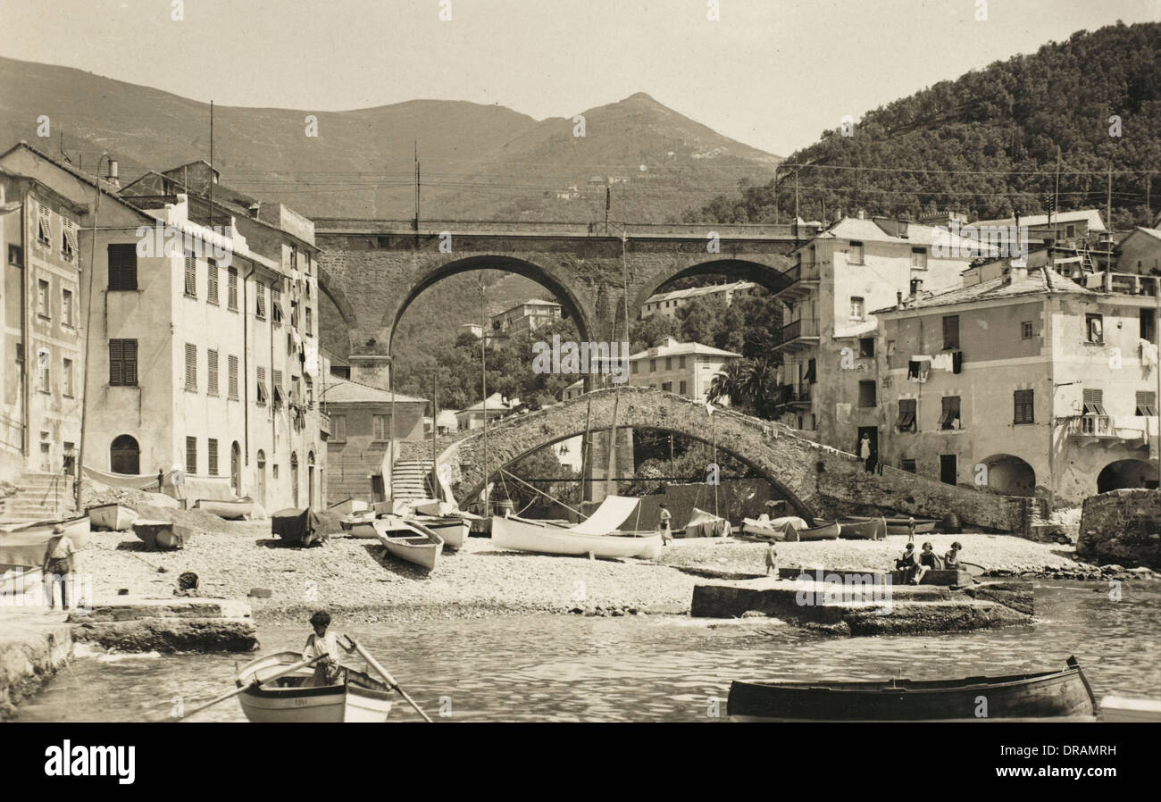 Bogliasco, Italie - deux ponts Banque D'Images