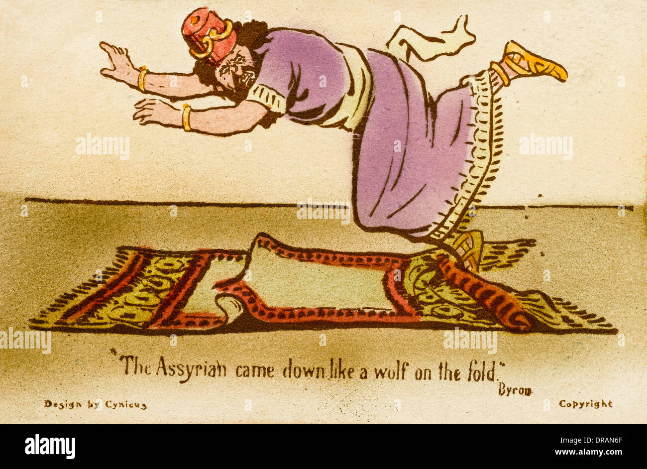 L'Assyrien est descendu comme un loup sur le pli Banque D'Images