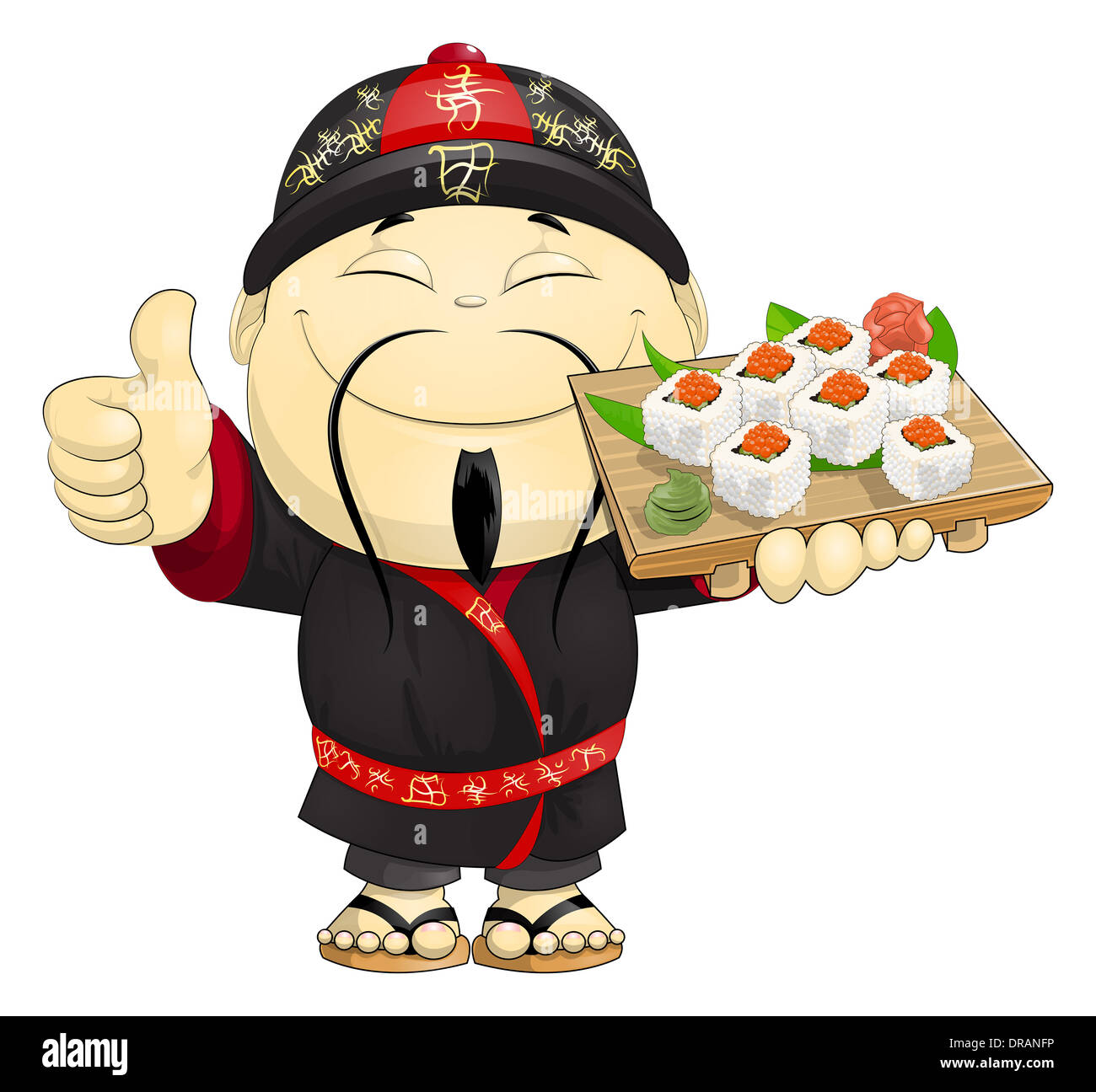 Le cuisinier en chef du restaurant de sushi bar Banque D'Images