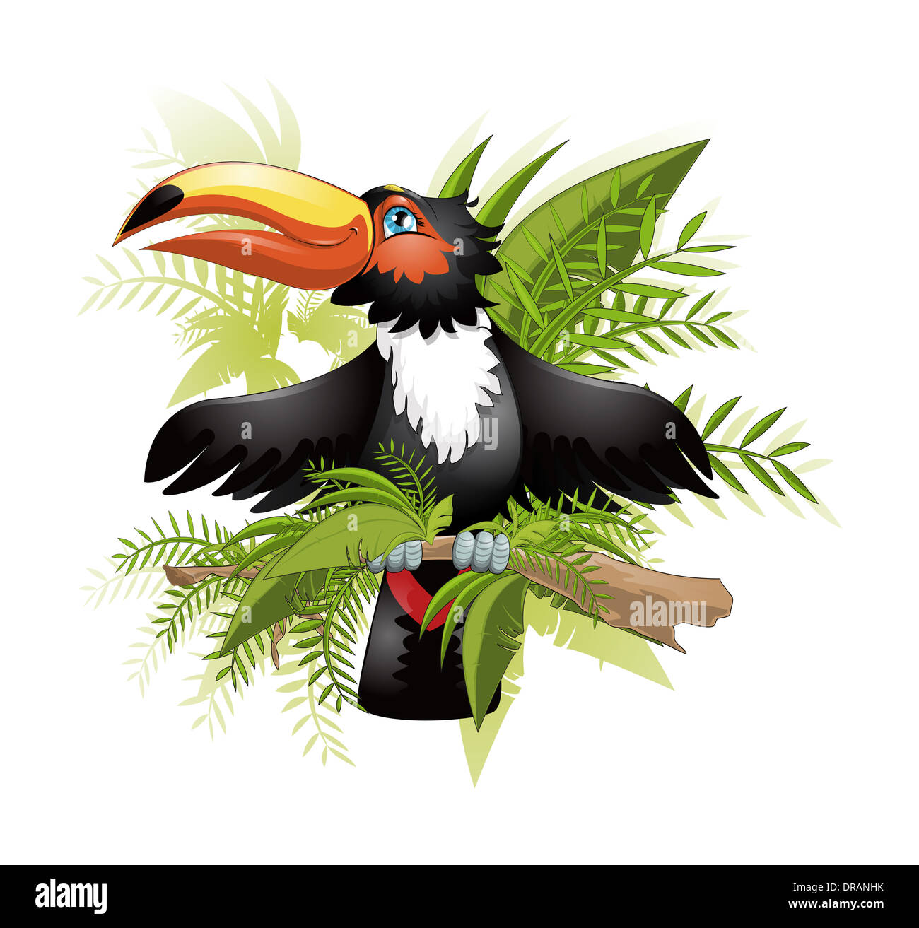 Beau toucan sur une branche Banque D'Images