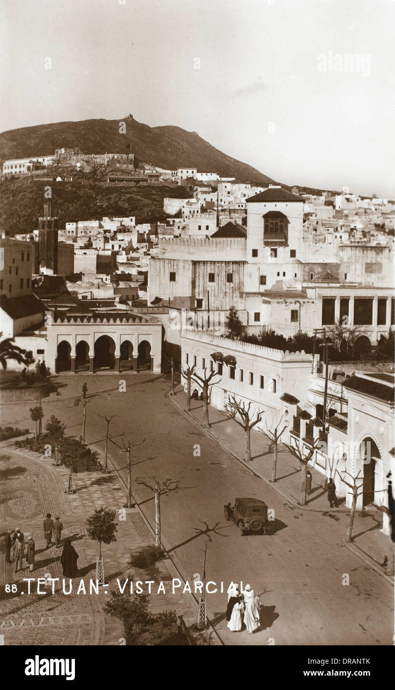 Maroc - Tetuan - vue partielle de la ville Banque D'Images