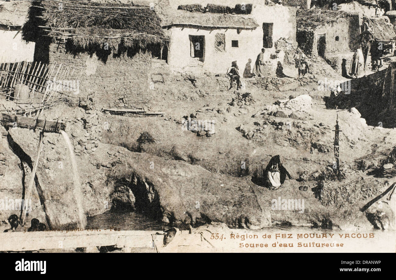 Maroc - Moulay Yacoub, près de Fès Banque D'Images