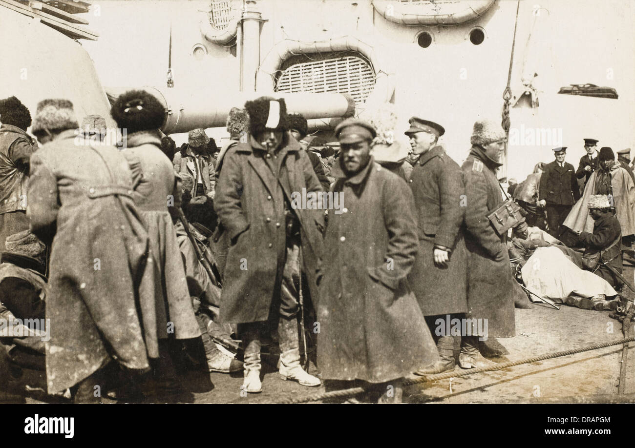 L'évacuation des Russes blancs Banque D'Images