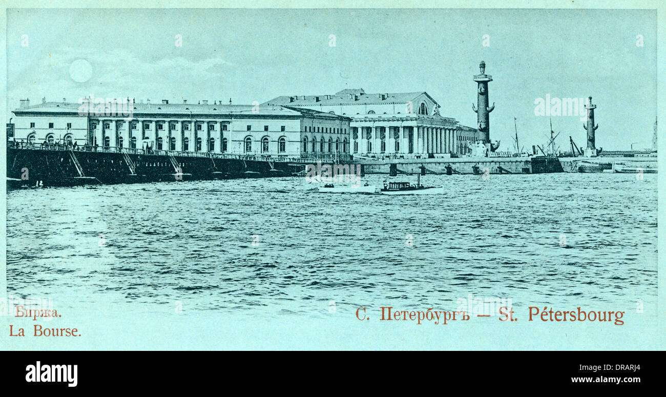 Stock Exchange, Saint-Pétersbourg, Russie Banque D'Images