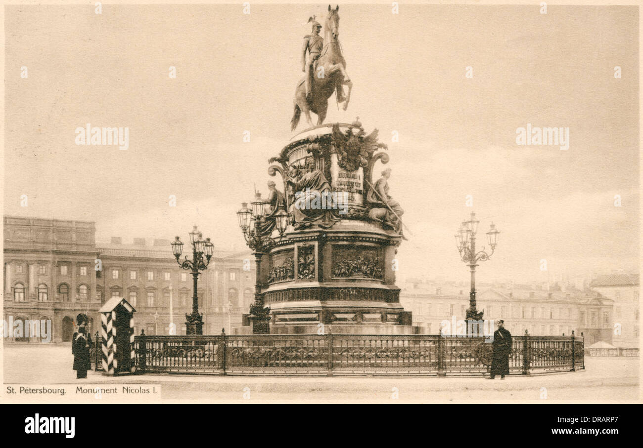 Nicolas I Monument, Saint-Pétersbourg, Russie Banque D'Images