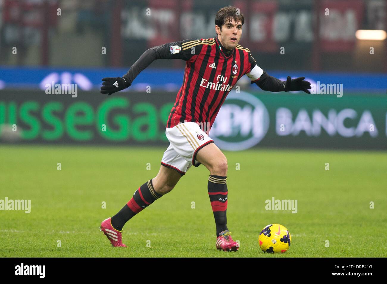 Milan, Italie. 22 janvier, 2014. Kaka (Milan) Football / Soccer : Coppa Italia (TIM Cup) en quart de finale entre l'AC Milan 1-2 Udinese au Stadio Giuseppe Meazza de Milan, Italie . (Photo Enrico Calderoni/AFLO SPORT) Banque D'Images