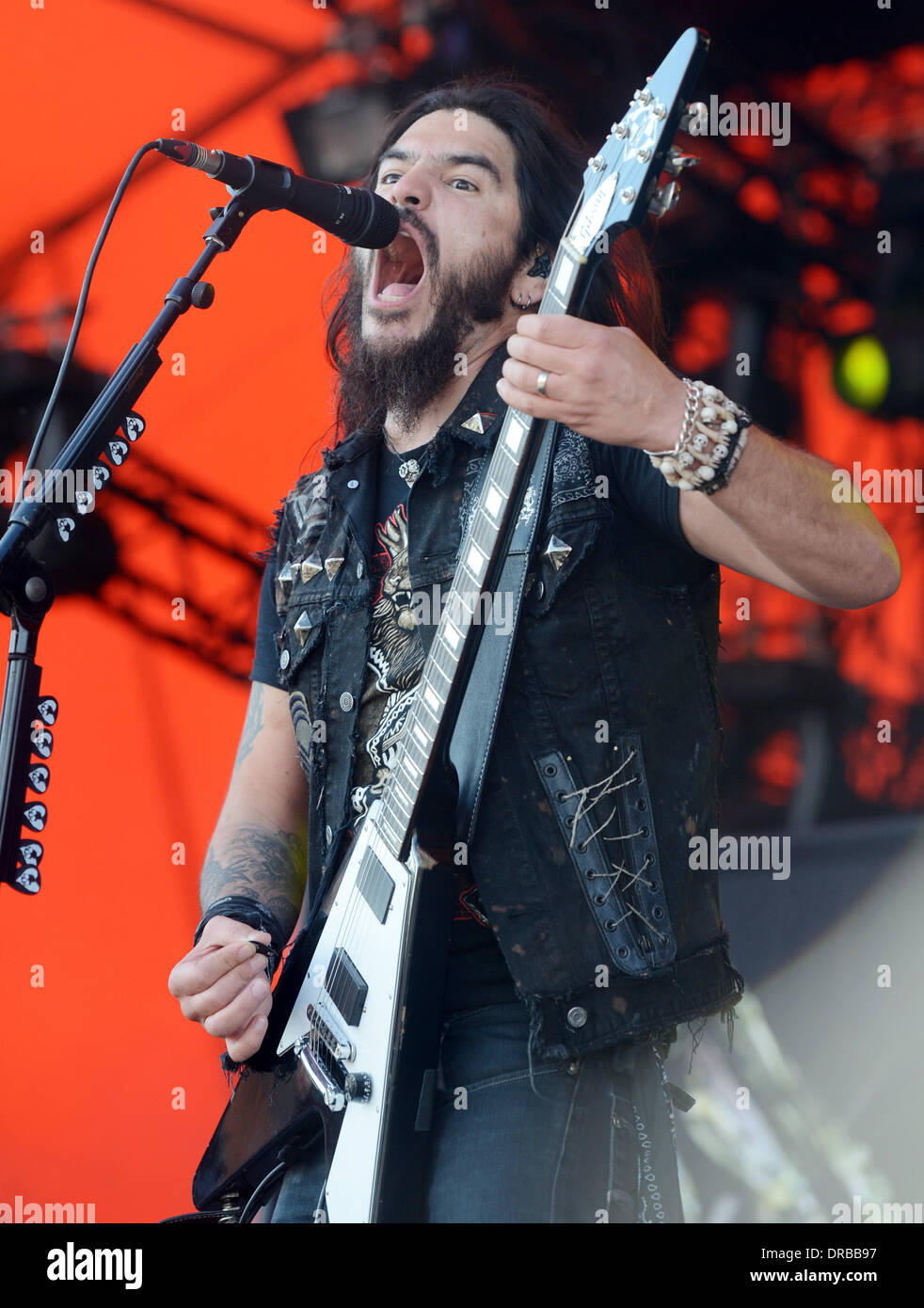 Machine Head exécuter au Festival de Roskilde, Danemark- 08.07.12 Banque D'Images
