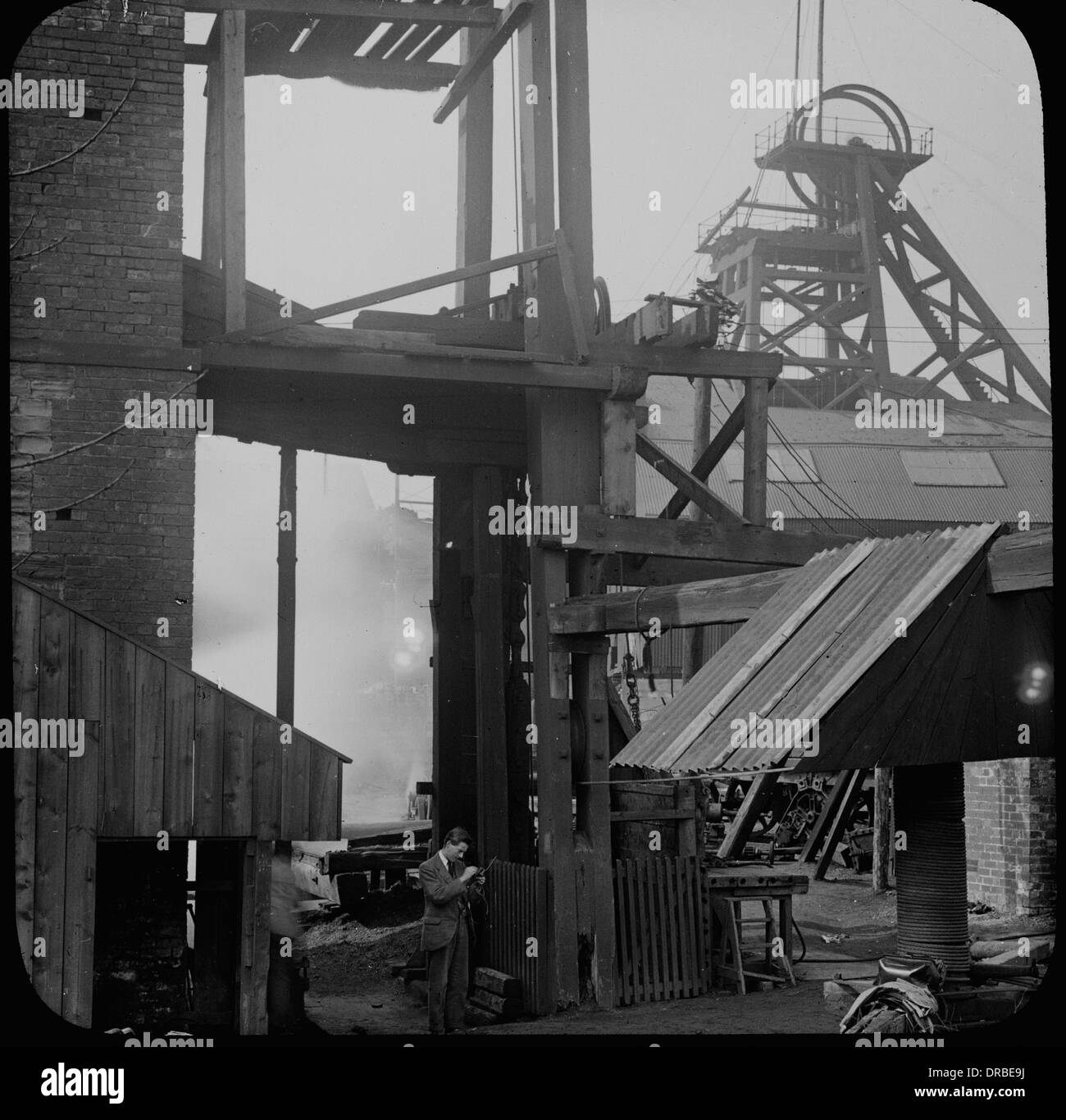 Liquidation de la mine et de pompage Newcomen moteur 'vieux' Sarah Newmarket Funerarium Colliery, Stanery près de Wakefield, dans le Yorkshire. Banque D'Images