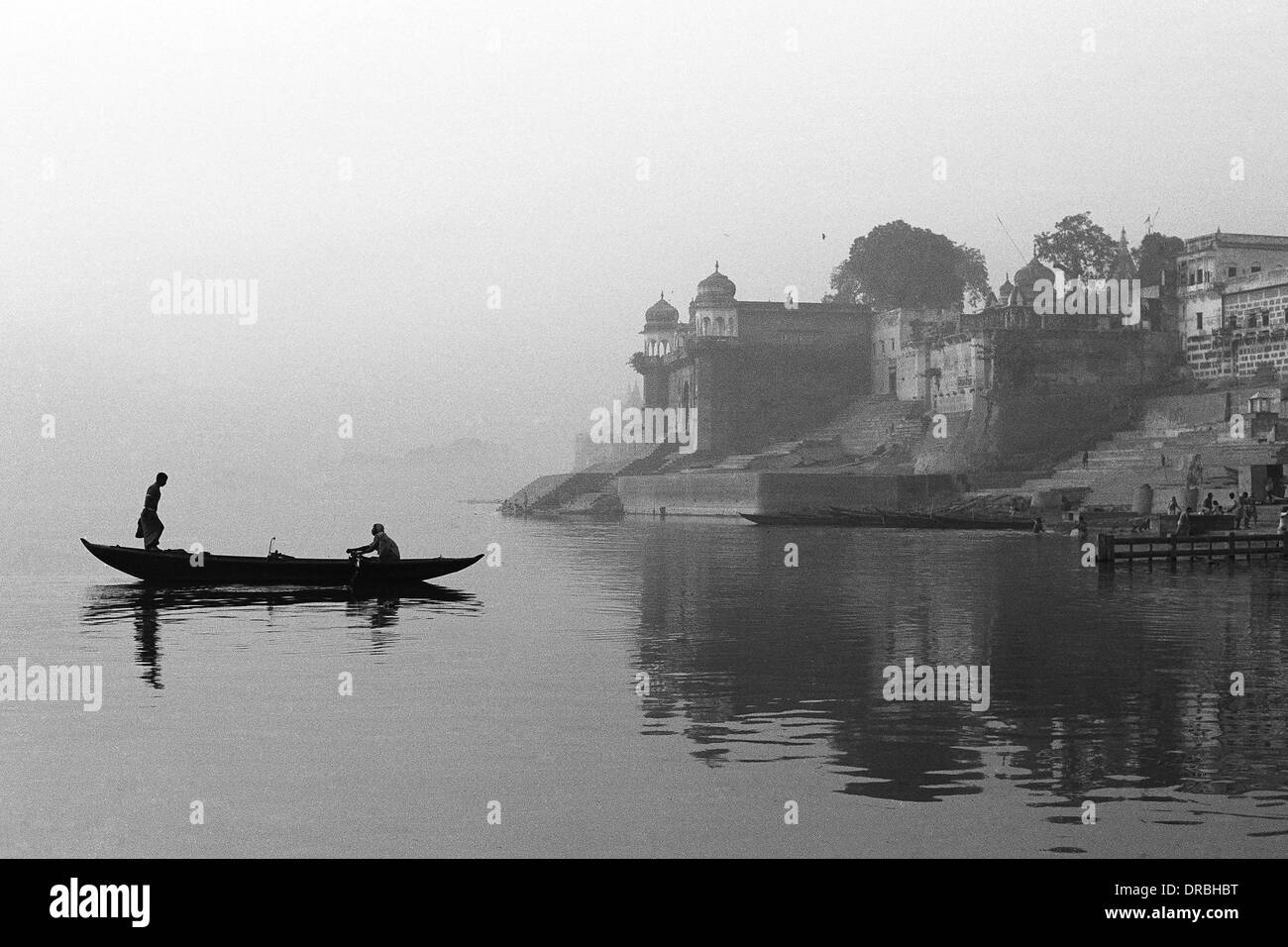 En bateau gange, Varanasi, Uttar Pradesh, Inde, 1982 Banque D'Images