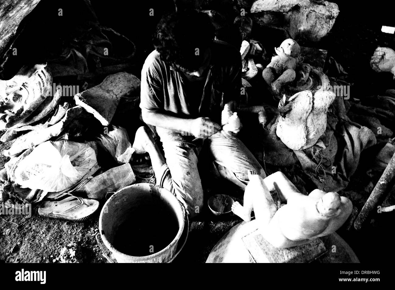 Atelier de fabrication de Ganesh Mumbai Maharashtra Inde Asie 1983 Banque D'Images