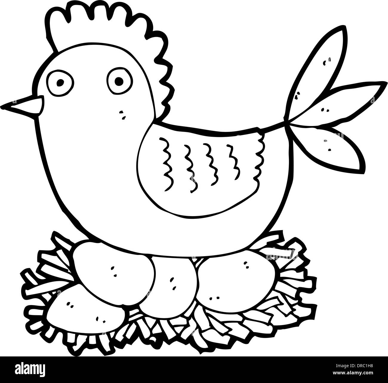 Caricature sur les oeufs de poule Illustration de Vecteur