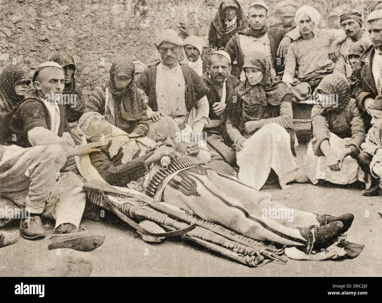 Albanie - Hommage à un camarade mort Banque D'Images