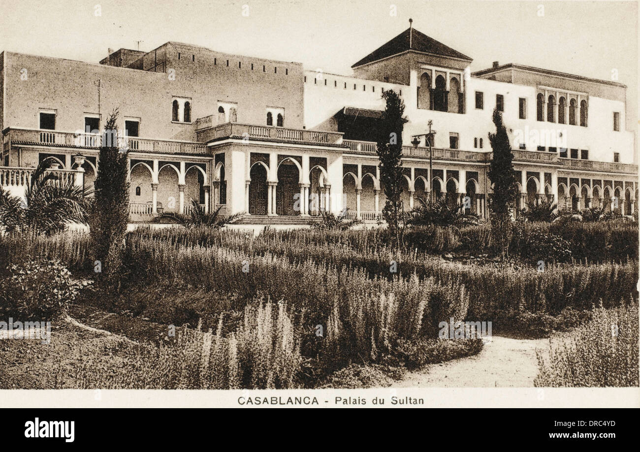 Maroc, Casablanca - le palais du Sultan Banque D'Images