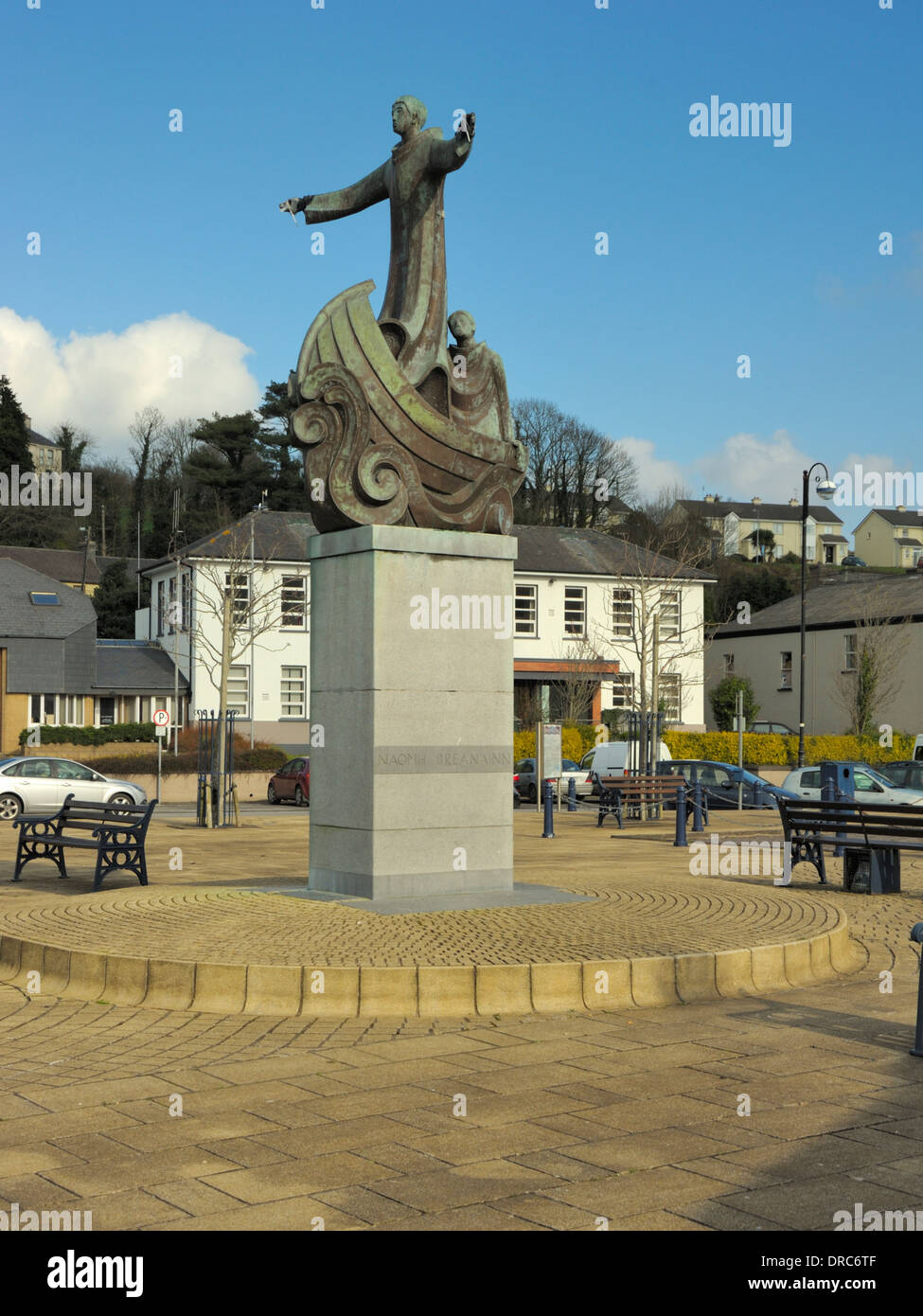 Statue de Saint Brendan Banque D'Images