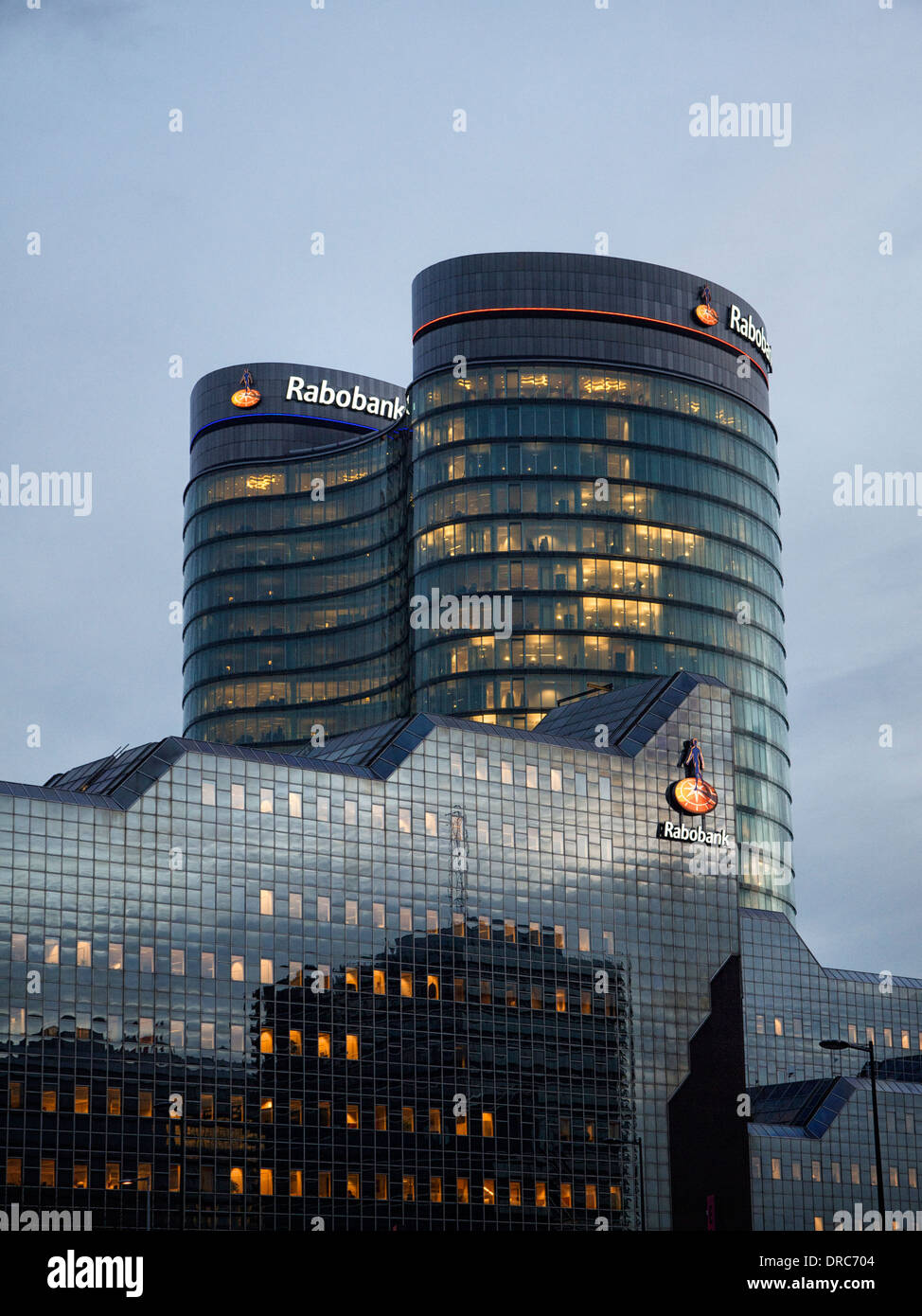 Le bâtiment du siège néerlandais Rabobank dans la ville d'Utrecht, Pays-Bas Banque D'Images