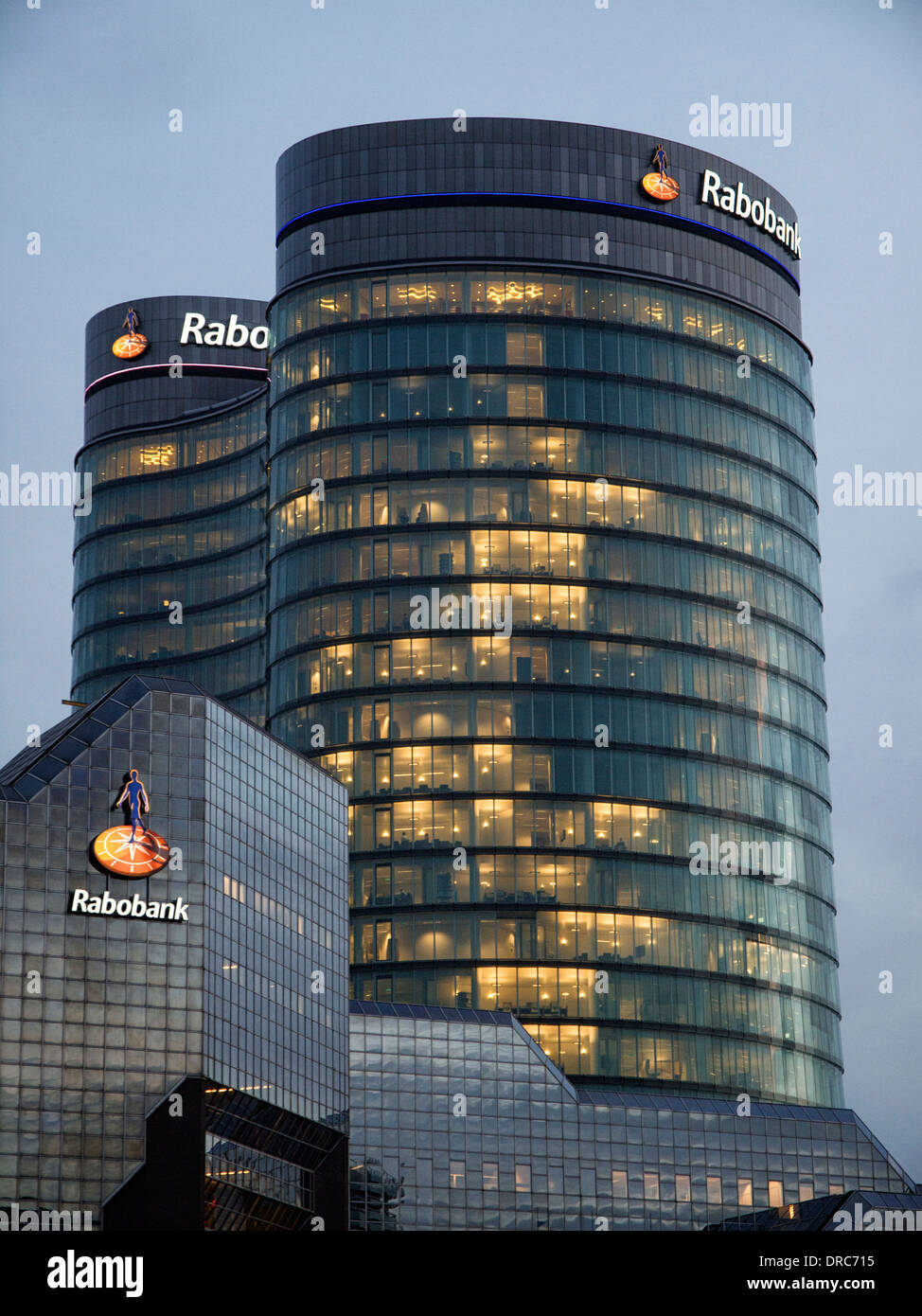 Le bâtiment du siège néerlandais Rabobank dans la ville d'Utrecht, Pays-Bas Banque D'Images