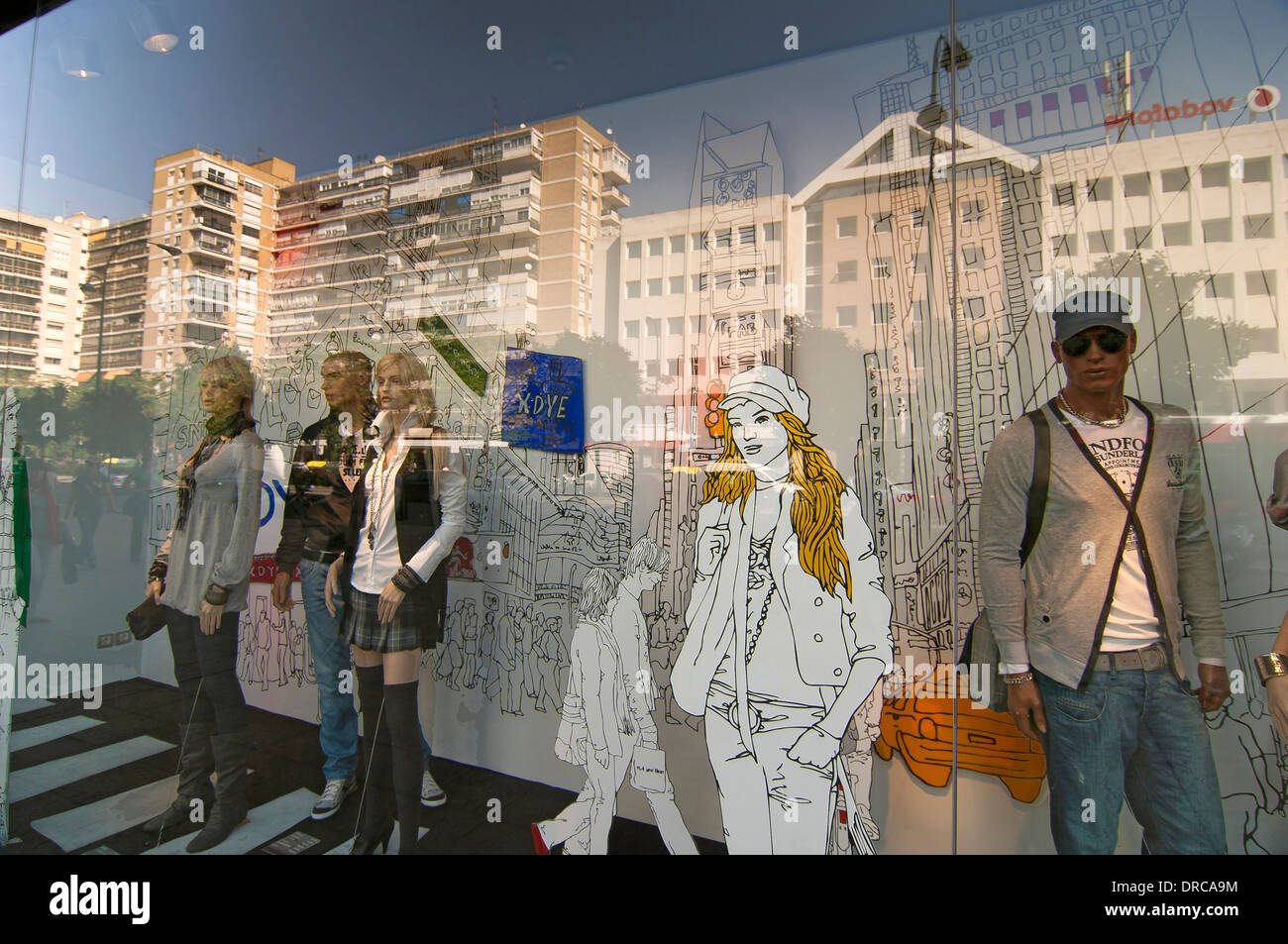 Mettre en valeur et de réflexion, Séville, Andalousie, Espagne, Europe Banque D'Images