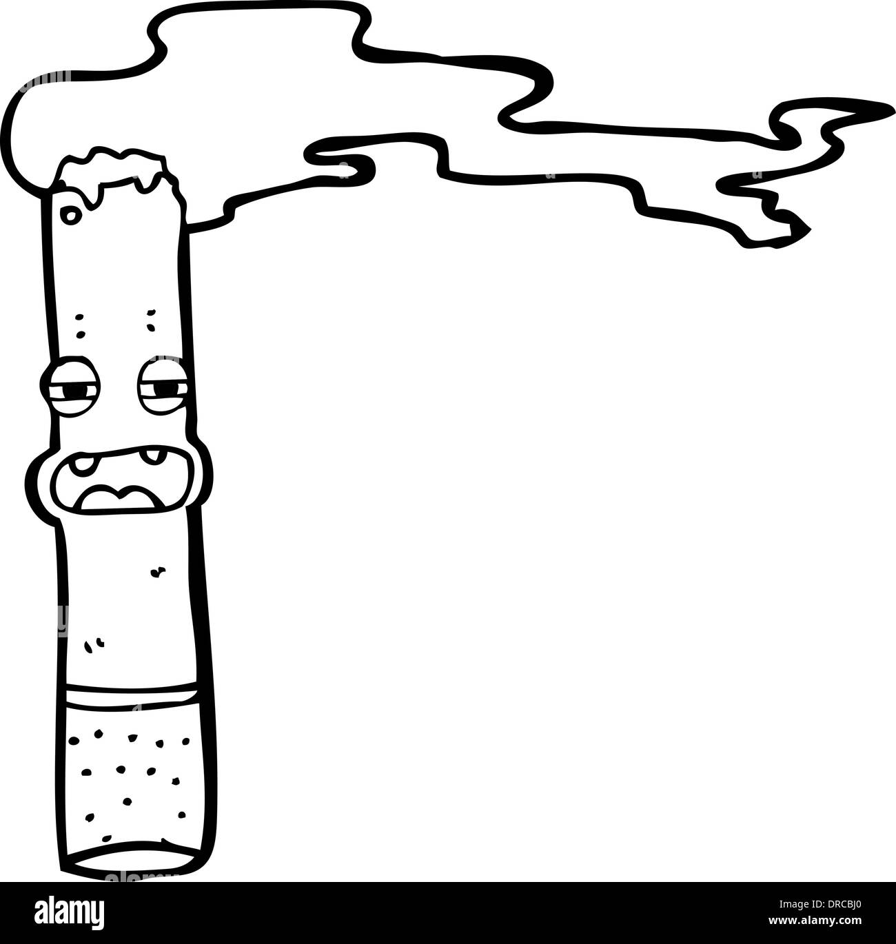 Cartoon caractères cigarette Illustration de Vecteur