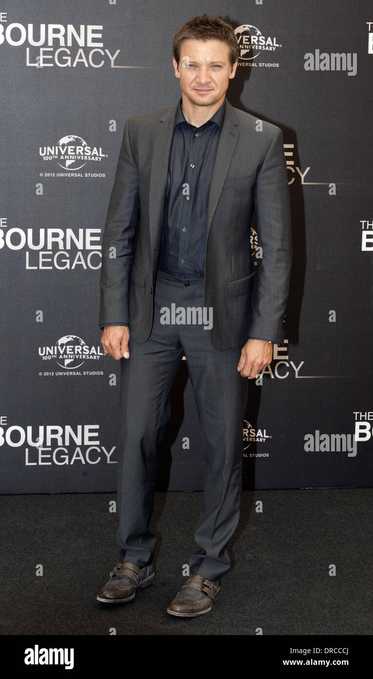 Jeremy Renner participe à 'The Bourne Legacy' photocall à l'hôtel Hassler Rome, Italie - 16.07.12 Banque D'Images