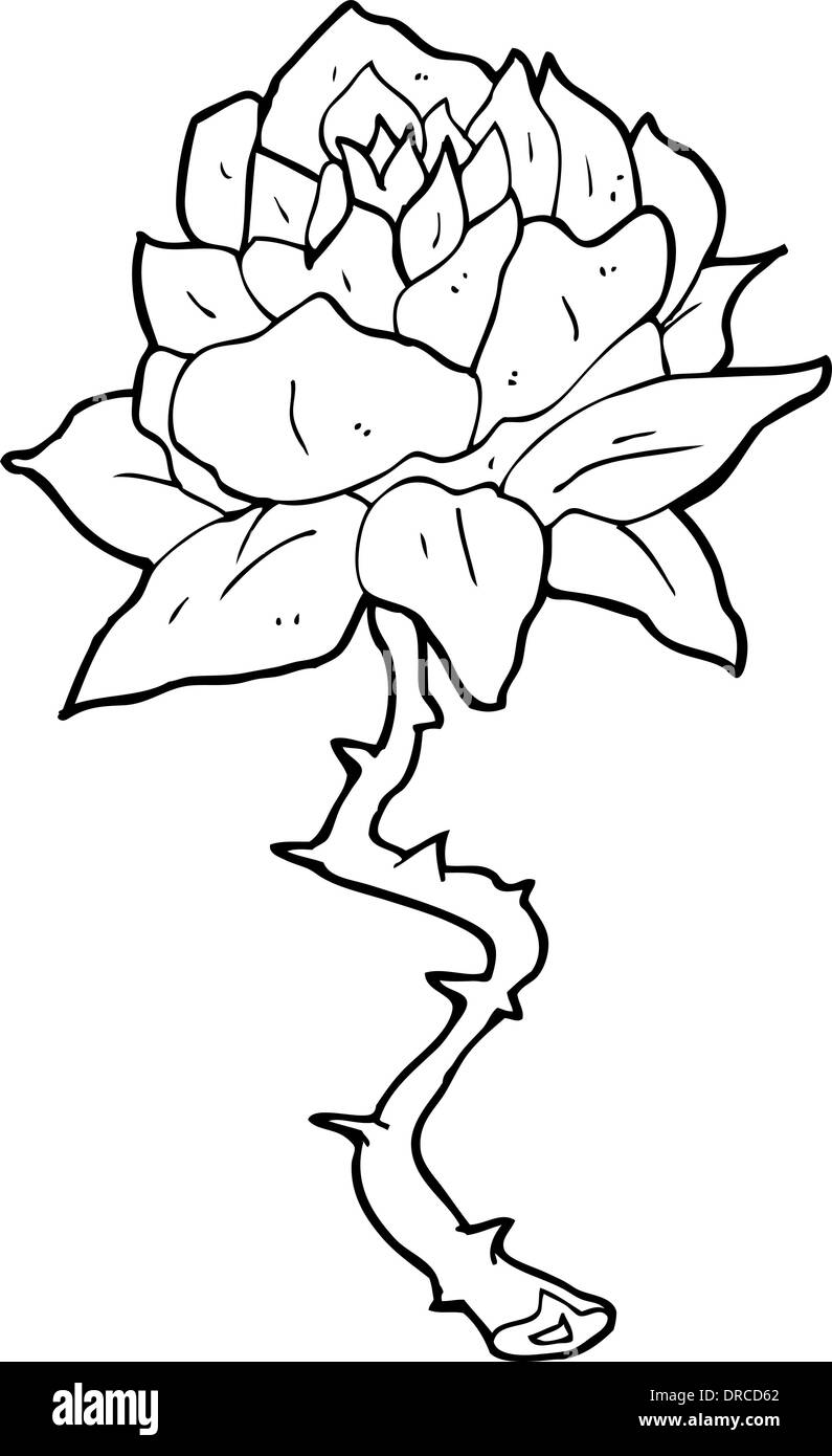 Rose Tattoo dessin animé Illustration de Vecteur