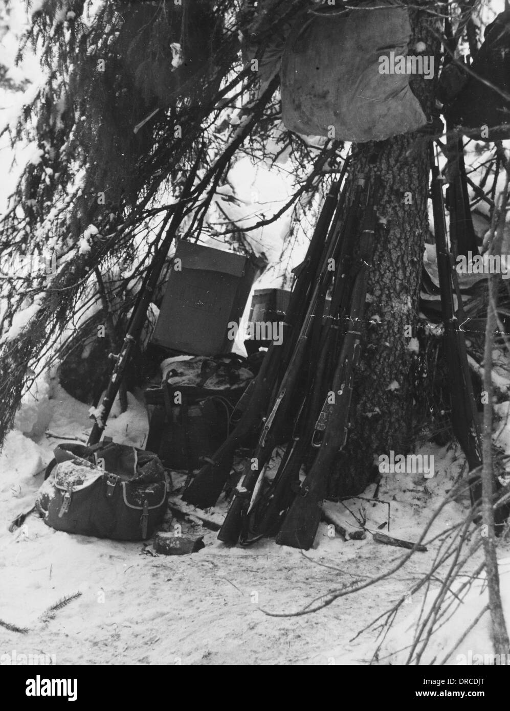 L'équipement des soldats finlandais WWII Banque D'Images