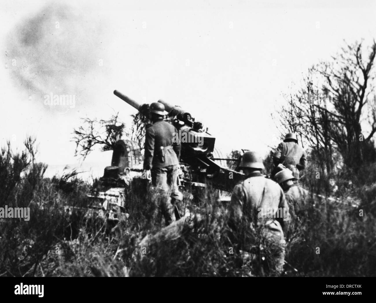 L'artillerie allemande WWII Banque D'Images