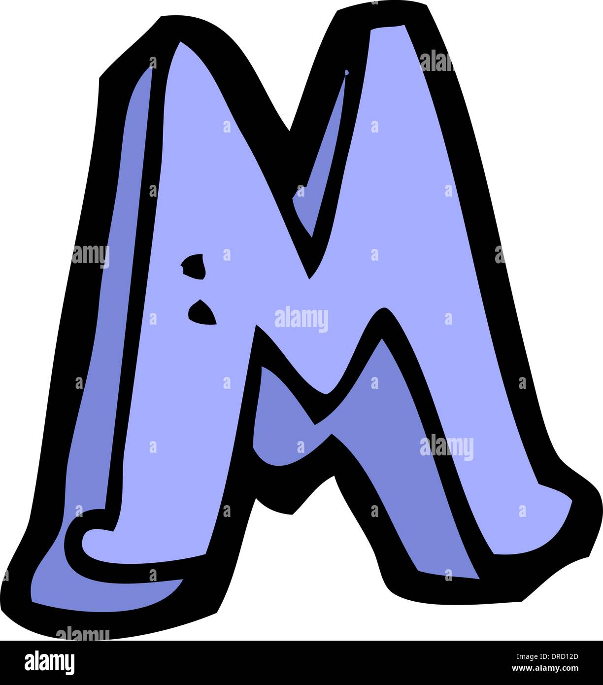 Cartoon Lettre M Illustration de Vecteur