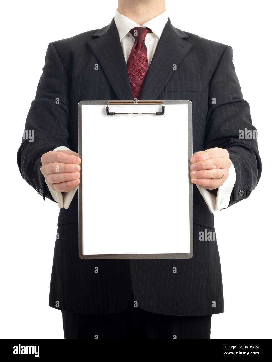 Portrait d'un presse-papiers avec copie espace pour vous message isolé sur fond blanc Banque D'Images