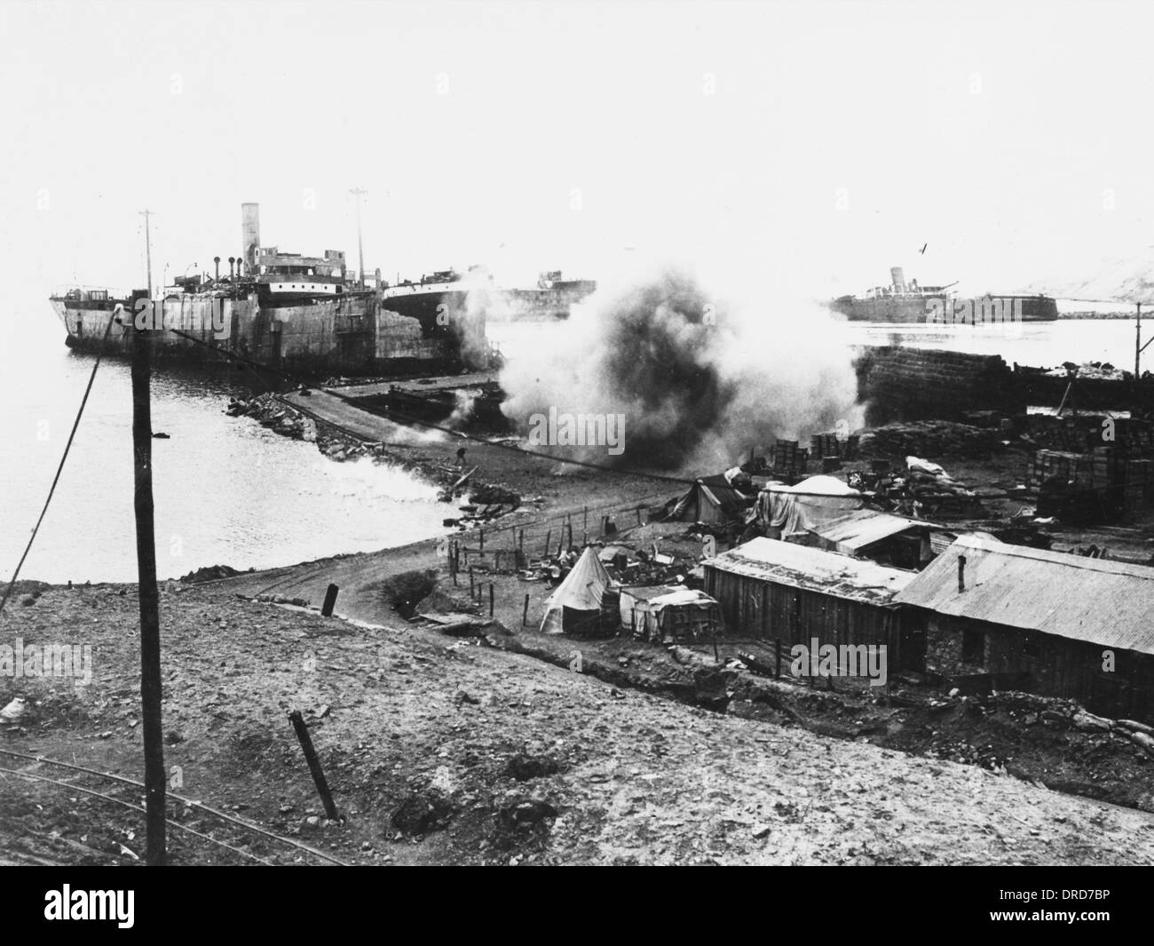V Beach Gallipoli WWI Banque D'Images