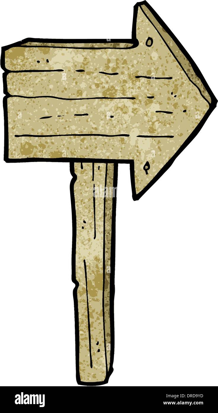 Cartoon sign post Illustration de Vecteur