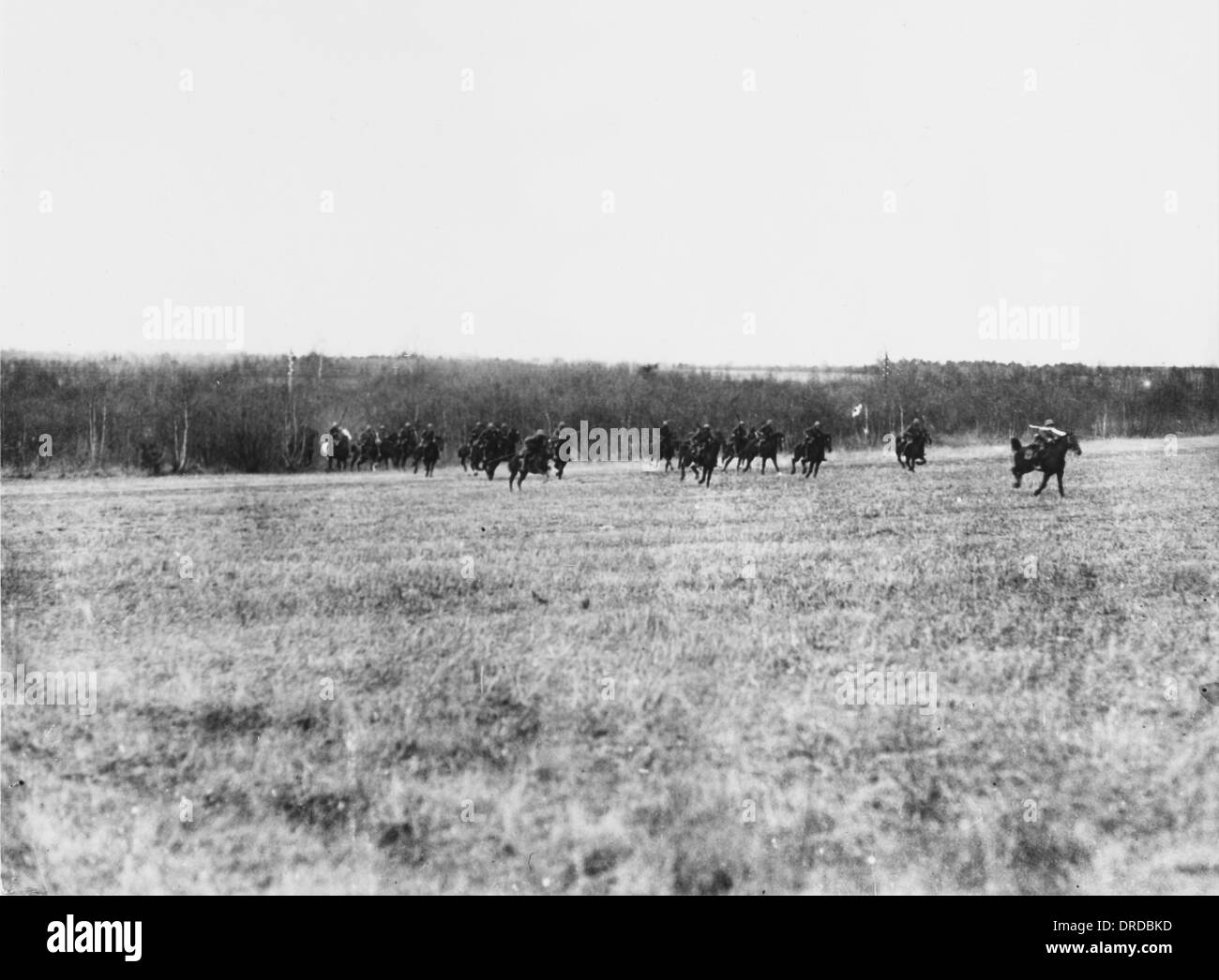 La PREMIÈRE GUERRE MONDIALE, la cavalerie allemande Retraite Banque D'Images
