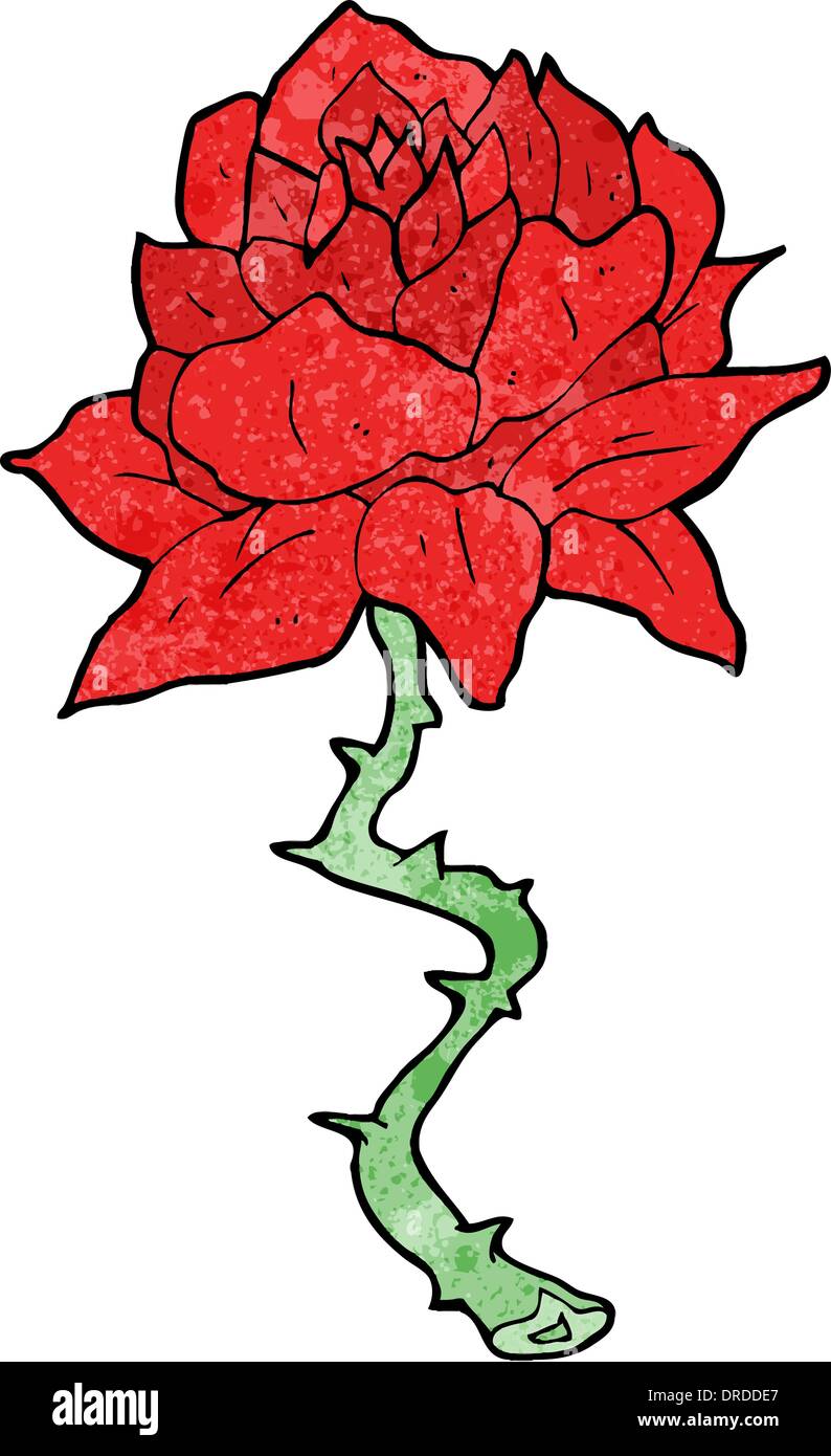 Rose Tattoo dessin animé Illustration de Vecteur