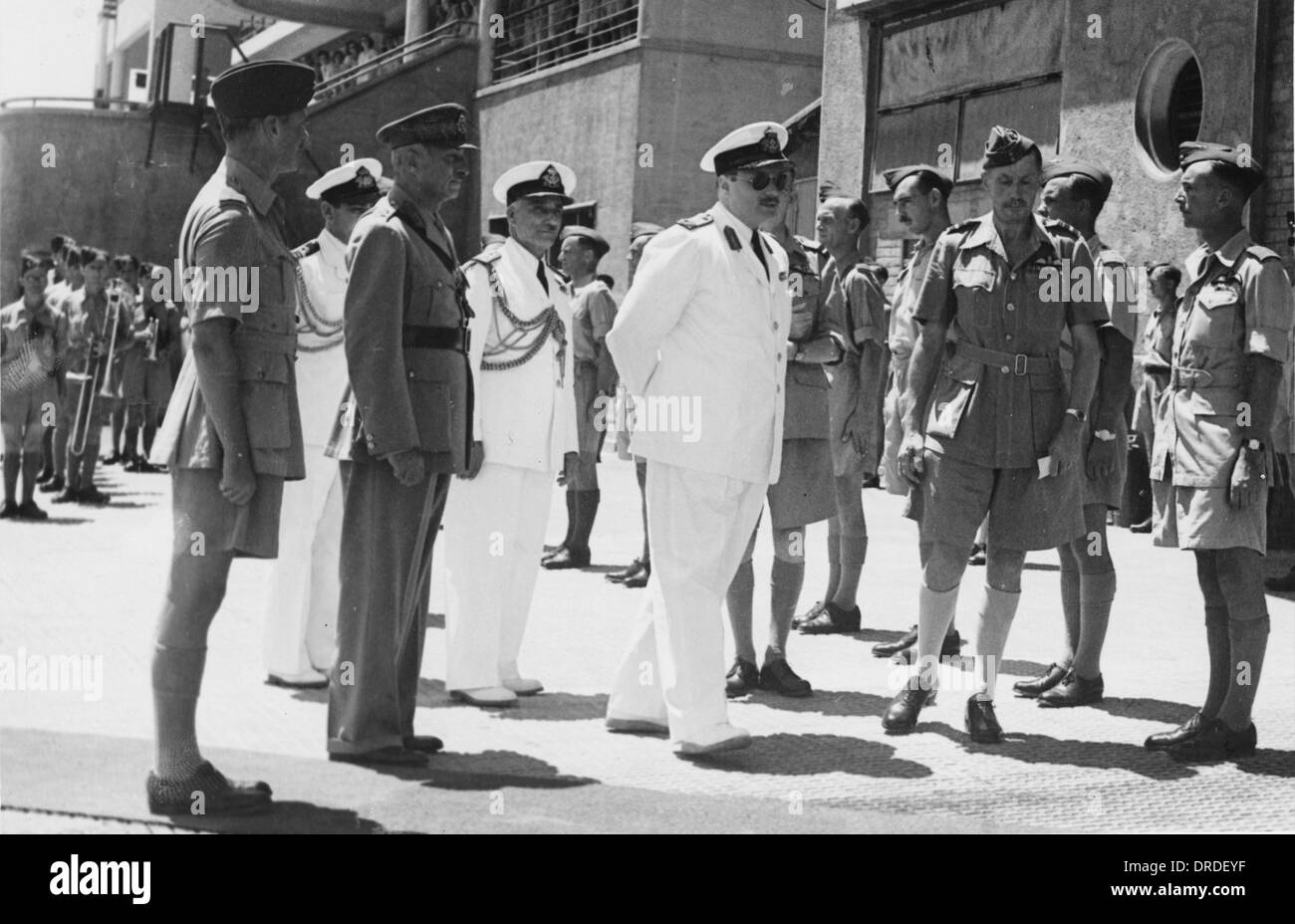 Le roi Farouk avec de l'Air Vice Marshall Toomer Banque D'Images