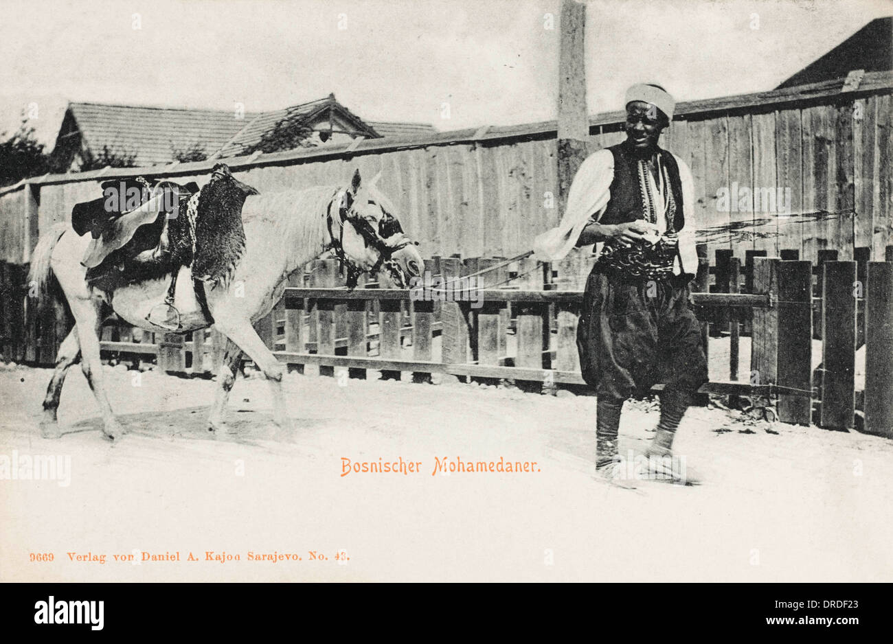 Bosnie et Herzégovine - Musulmans menant son cheval Banque D'Images