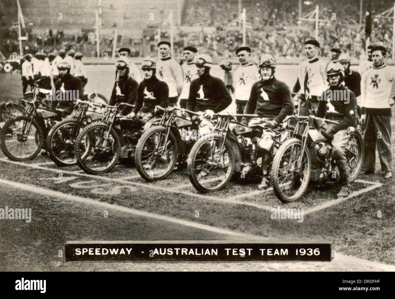 L'équipe australienne Speedway, 1936 Banque D'Images
