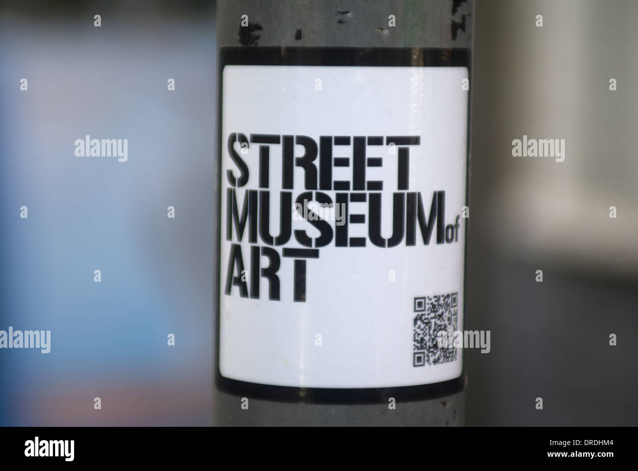 Street art museum sticker Banque D'Images