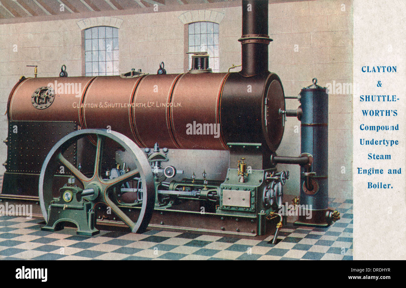Clayton & Shuttleworth composé du moteur à vapeur Banque D'Images