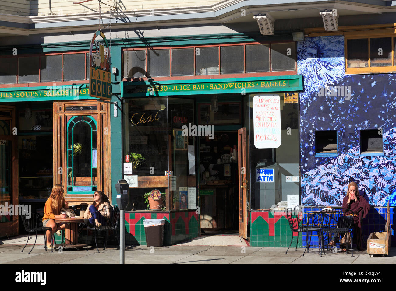 Cafe dans le quartier de Haight-Ashbury,San Francisco,California,USA Banque D'Images