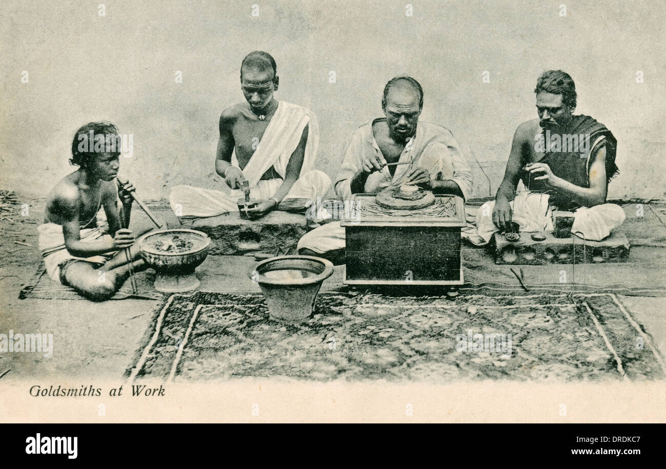 Les orfèvres indiens Banque D'Images