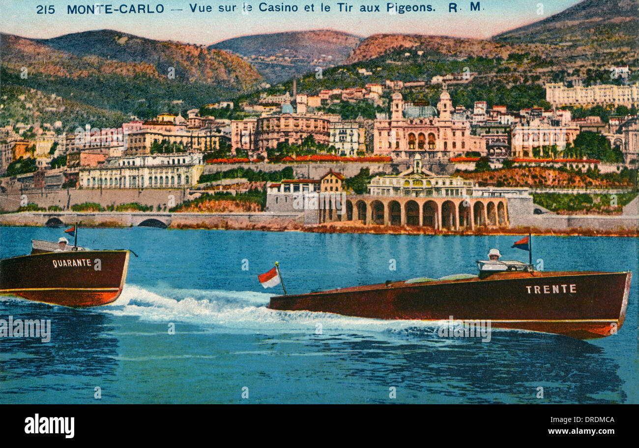 Monte Carlo - Casino & Régime Tir aux pigeons Banque D'Images