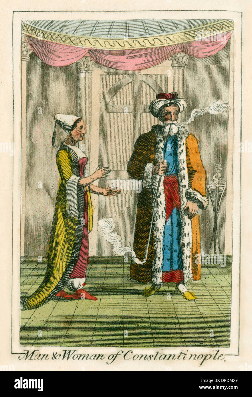 L'homme et de la femme turque de Constantinople Banque D'Images