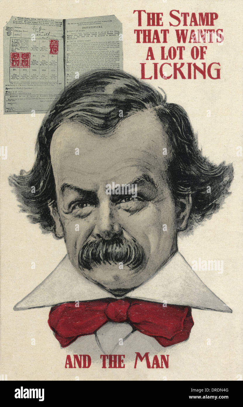 David Lloyd George - carte postale Banque D'Images