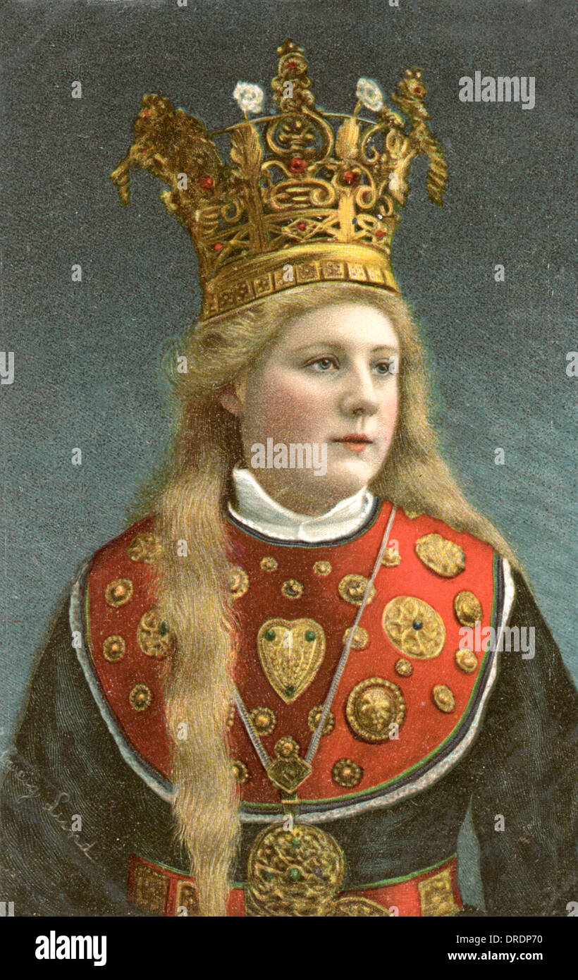 Dame portant une couronne suédoise suite nuptiale Banque D'Images