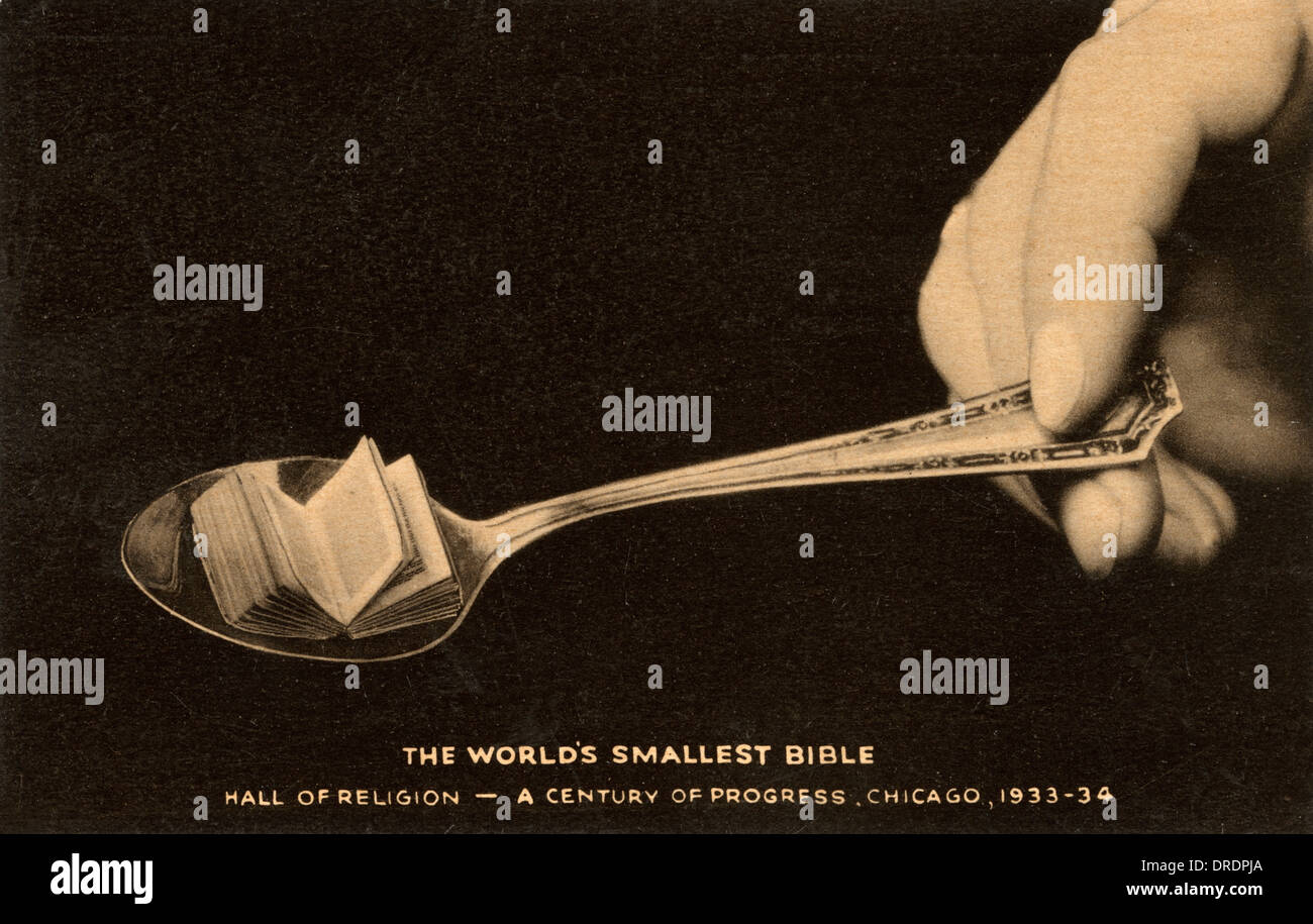 La Bible le plus petit du monde Banque D'Images