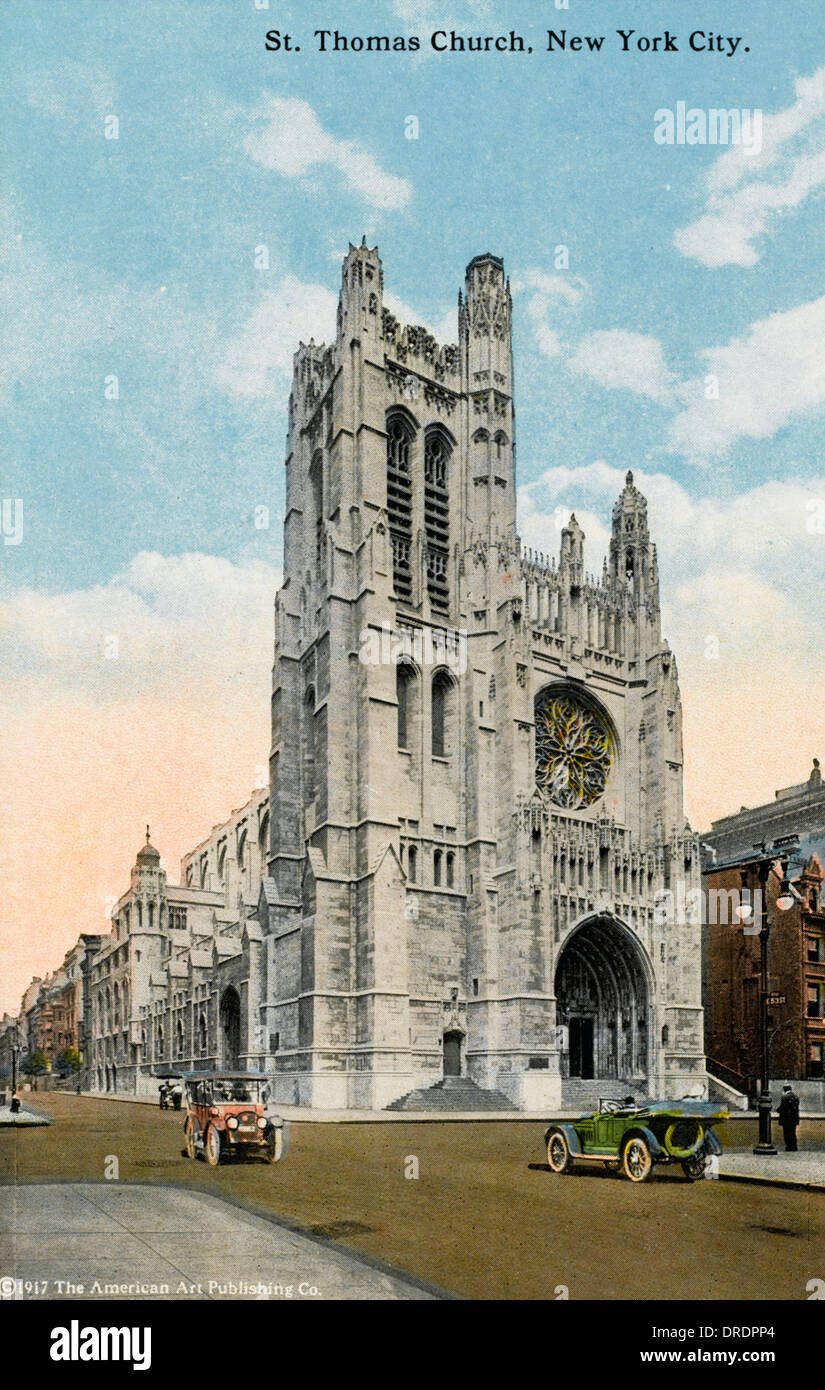 L'église Saint Thomas, New York Banque D'Images