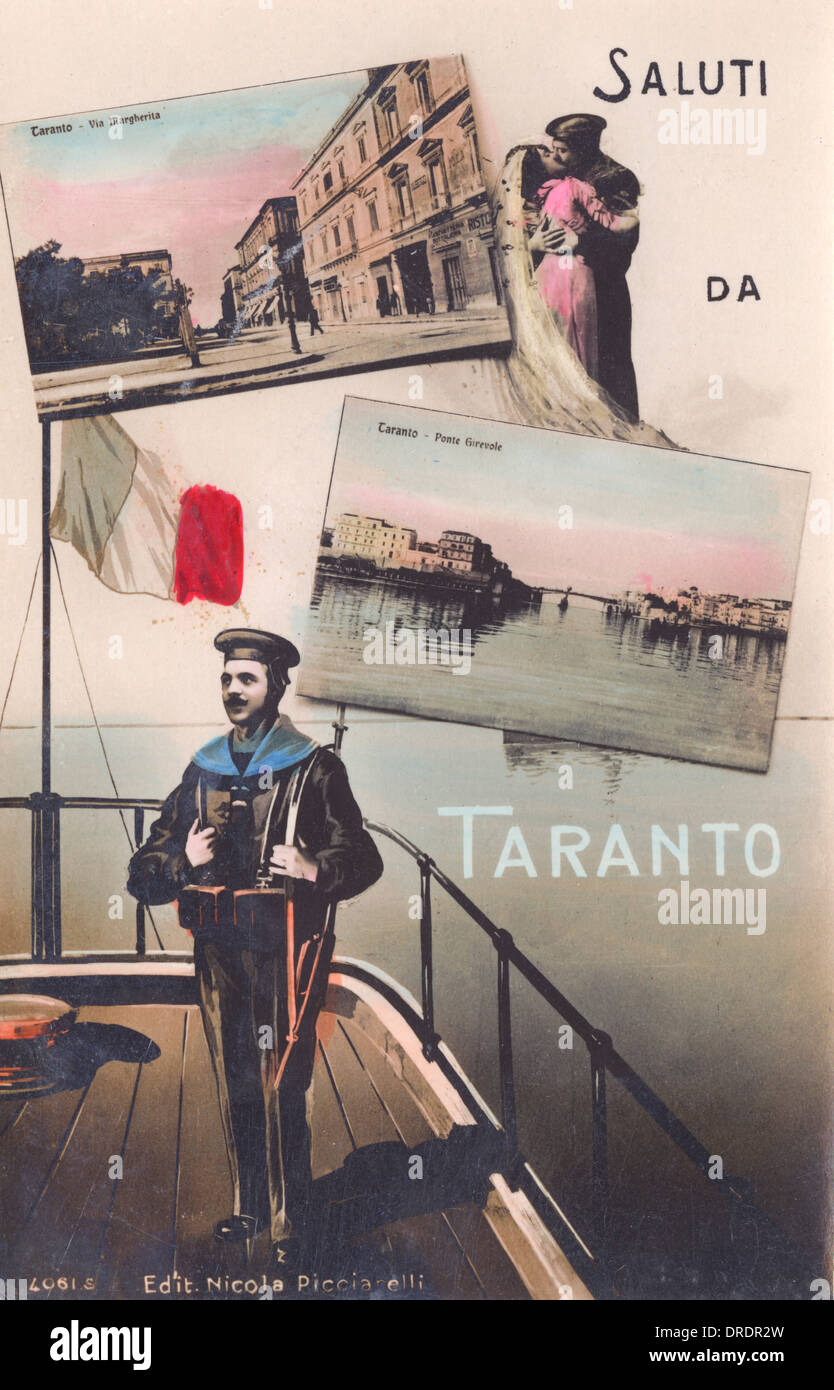 Salutations de Taranto, Italie Banque D'Images