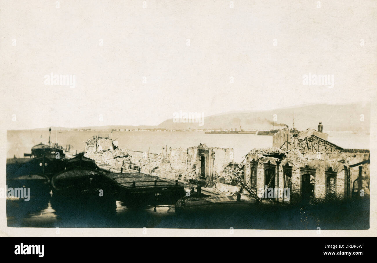 Izmir, Turquie - Résultats de bombardement en 1915 (1/9) Banque D'Images