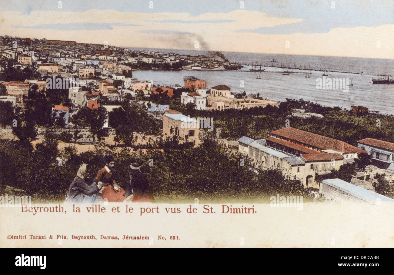 Beyrouth, Liban - La Ville et le port Banque D'Images